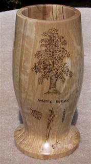 Birch vase by Graham Holcroft